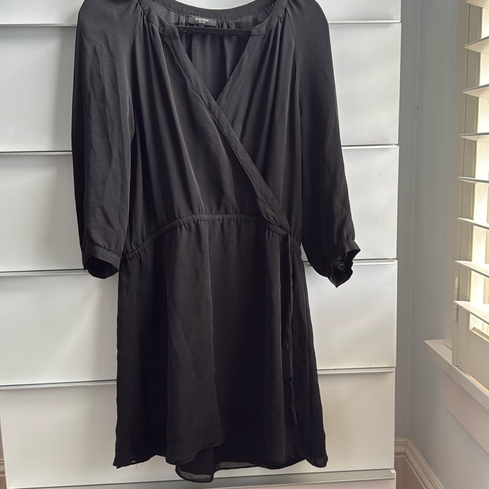 Black silk dress